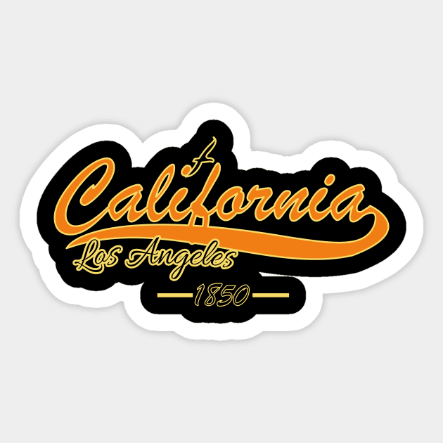 California Sunset Sticker by maximus123